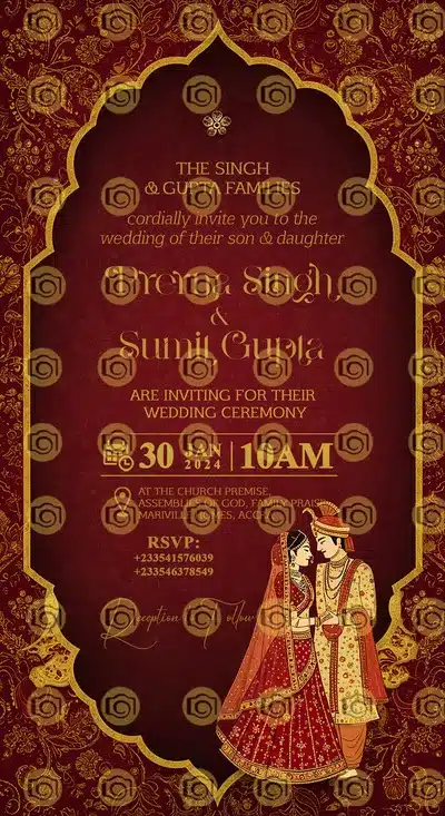 Royal Wedding Invite Card